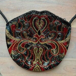 Vintage Beaded Multicolor Evening Bag